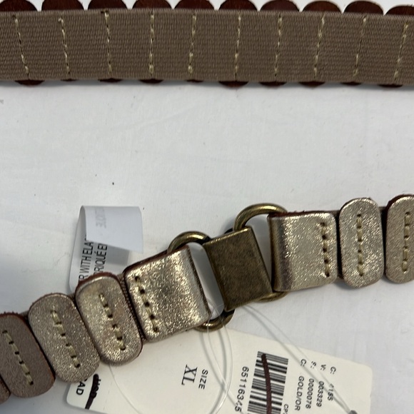 New Anthropologie Elegant shine gold Women's Belt size XL - Picture 5 of 7